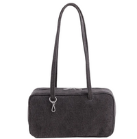 Denim Black Bowler Bag