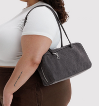 Denim Black Bowler Bag