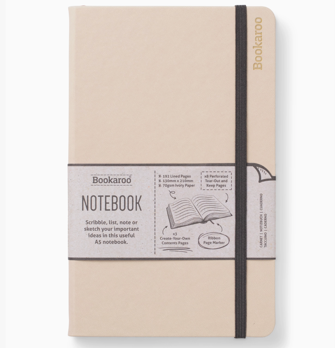 cream-BOOKaroo A5 notebook