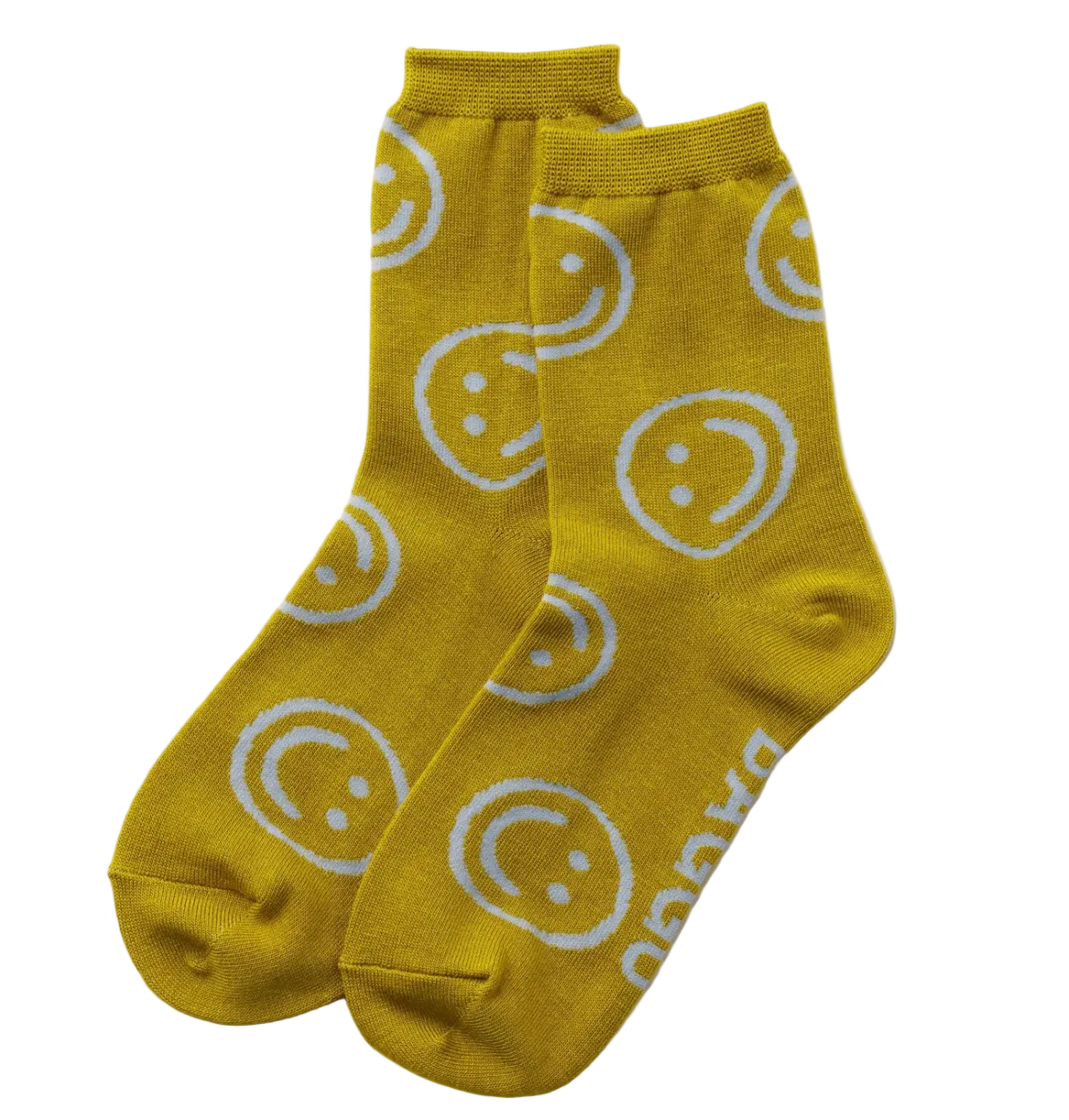 Ochre Happy Sock: BAGGU