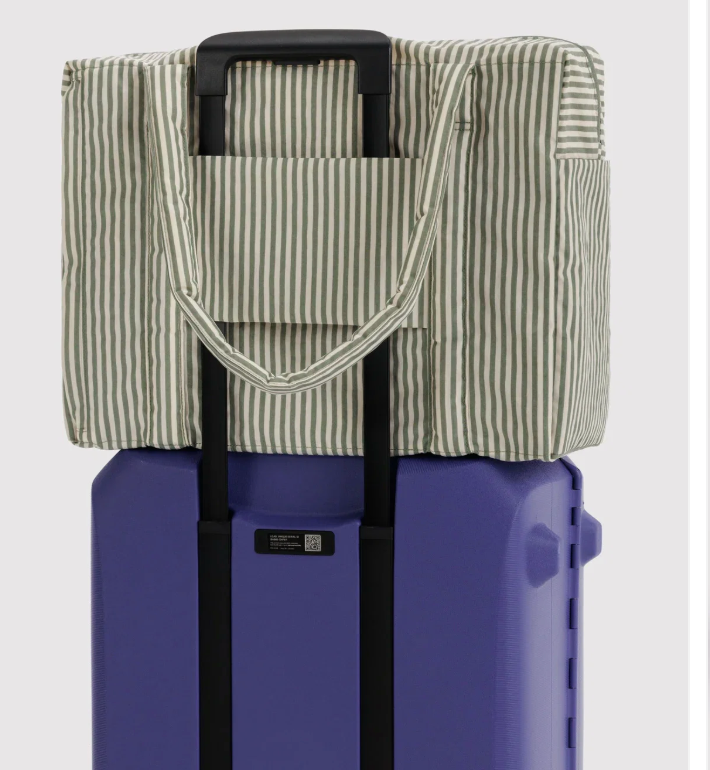 sage stripe : cloud carry-on BAGGU