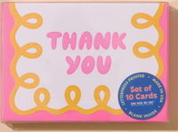 Scallop Thank You Notecard—Coquette Pink: letterpress box set