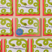 Snake Thank You Notecard: letterpress box set