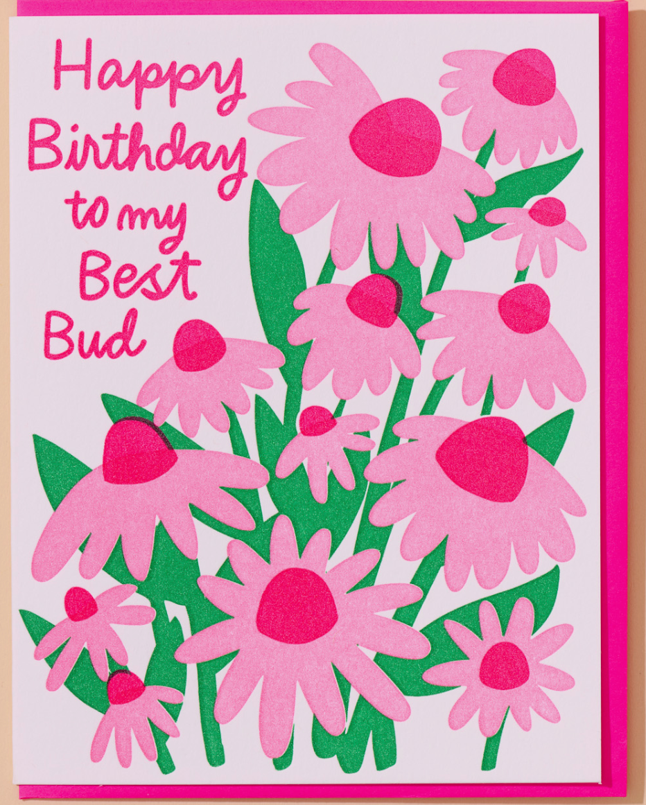 best bud birthday card