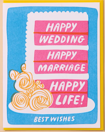 wedding cake card