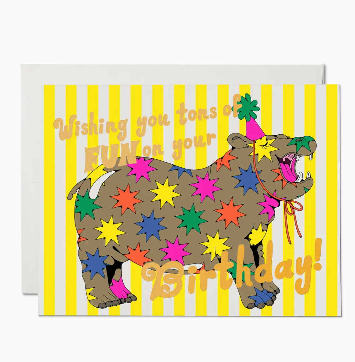 hippo stars birthday card