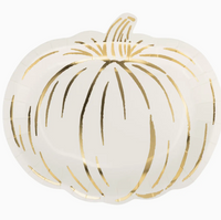 Cream Pumpkin Shaped Plate