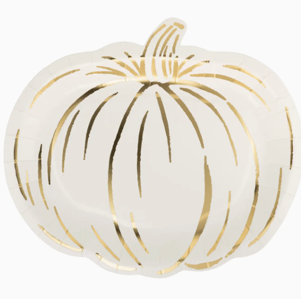 Cream Pumpkin Shaped Plate