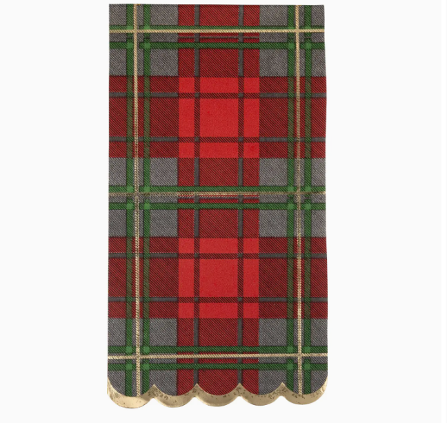 Holiday Plaid Guest Napkins