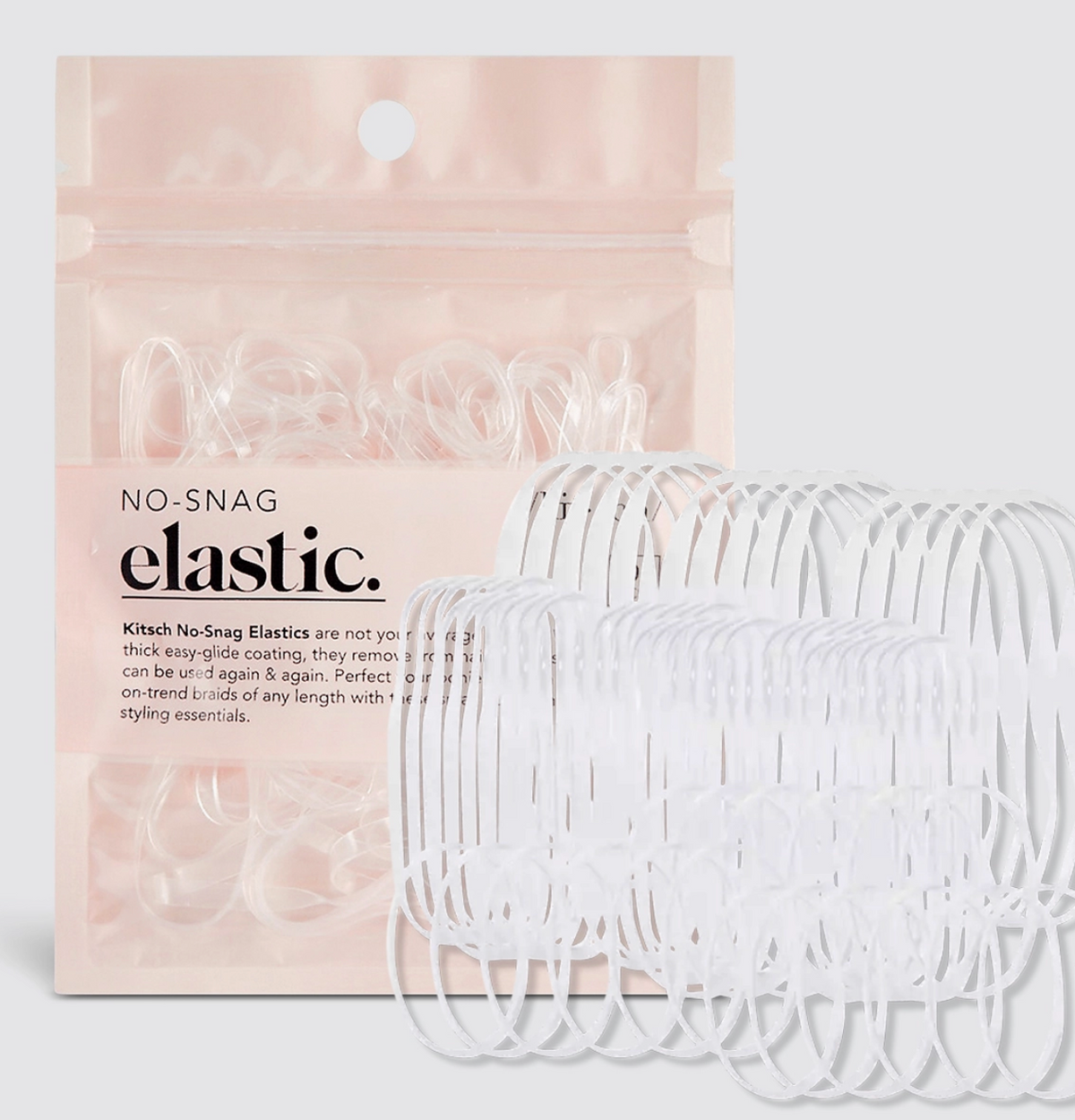 No-Snag Elastic 100 Pc - Clear
