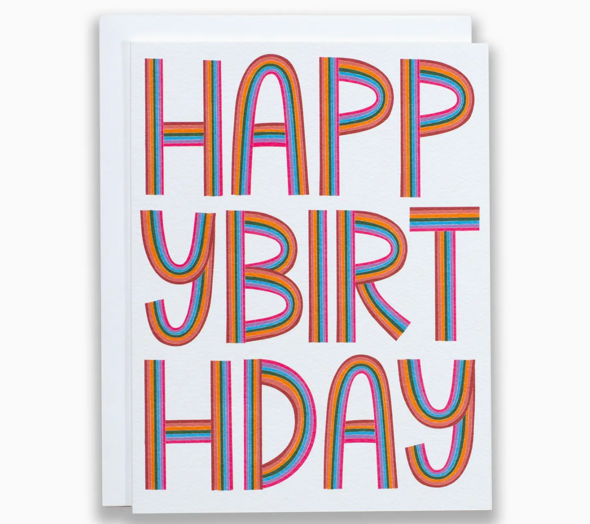 rainbow ribbon greeting card
