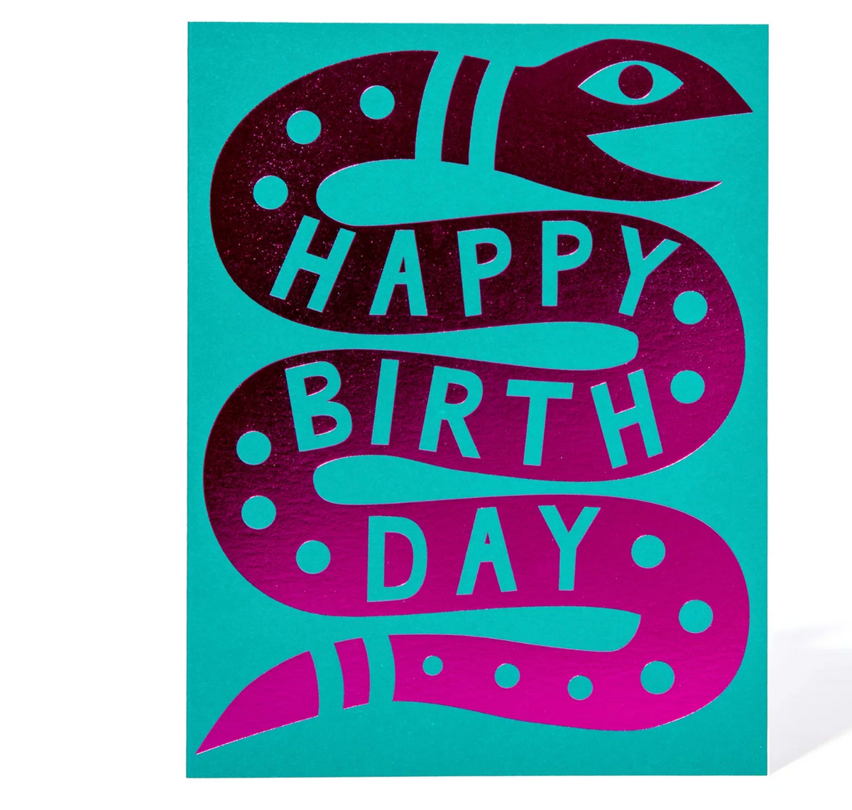foil snake greeting card
