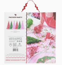 Colorful Tinsel Christmas Tree Confetti Crackers (6 Count)