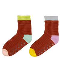 Rust Knit House Socks
