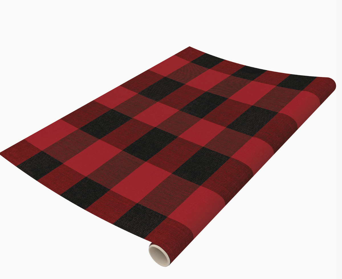 Red Buffalo Check Paper Table Runner