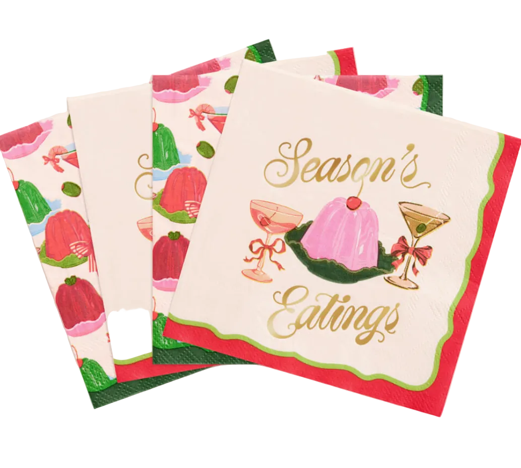 season greeting paper napkins