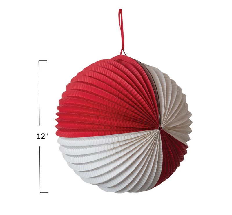 pleated, folding paper ornament ball