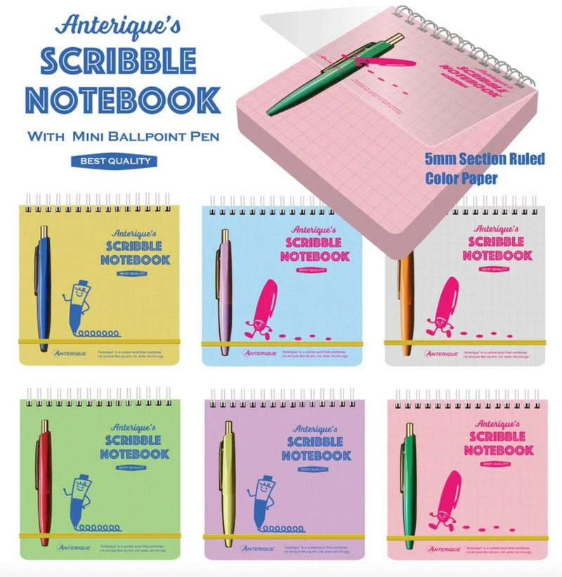 mini pen scribble note set (+colors)