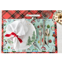 baubles and birds place mats