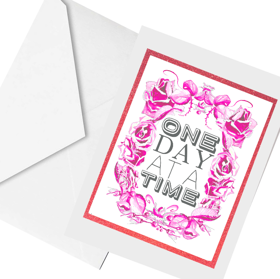 one day at a time... greeting card