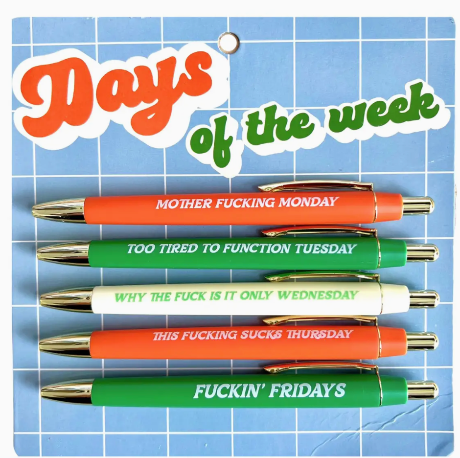 Days of the Week Pen Set