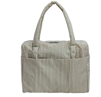 sage stripe: cloud carry on