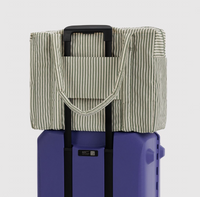 sage stripe: cloud carry on