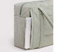 sage stripe: cloud carry on