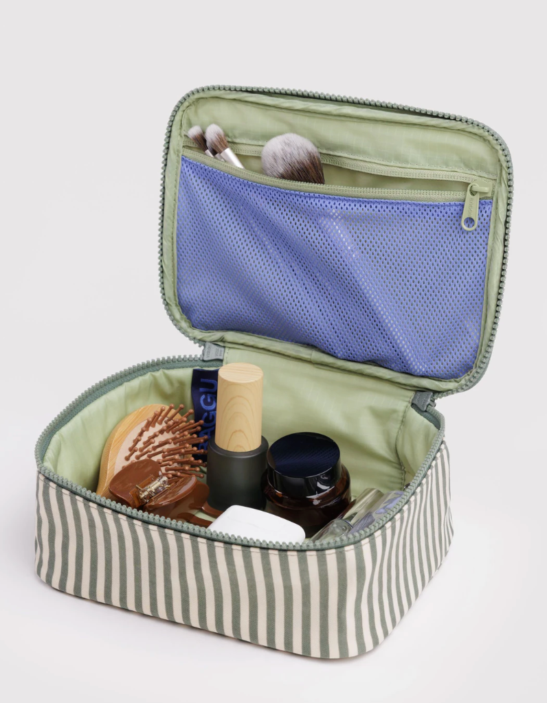 striped sage cosmetic case (+sizes)