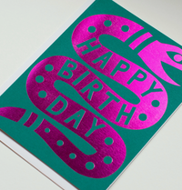 foil snake greeting card