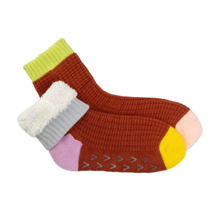 Rust Knit House Socks