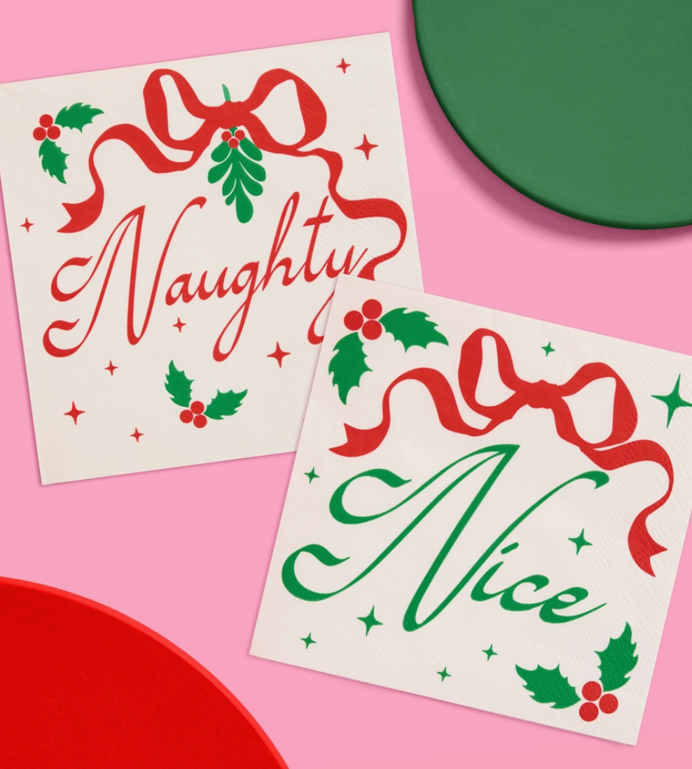 Naughty/nice  paper goods