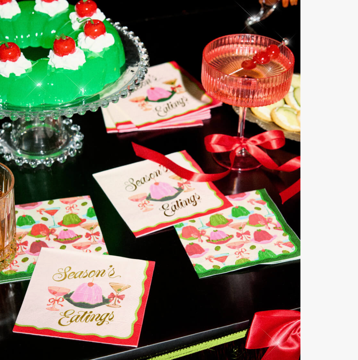season greeting paper napkins