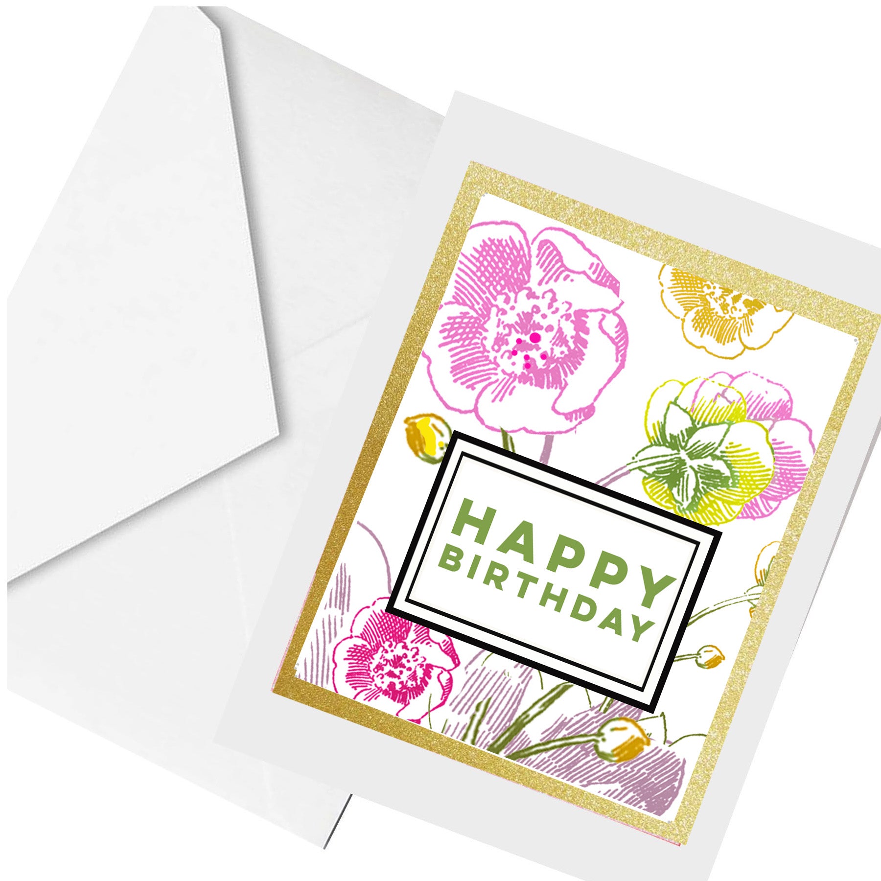 garden birthday... greeting card