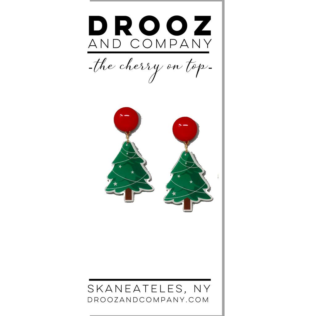 resin Christmas tree Earrings