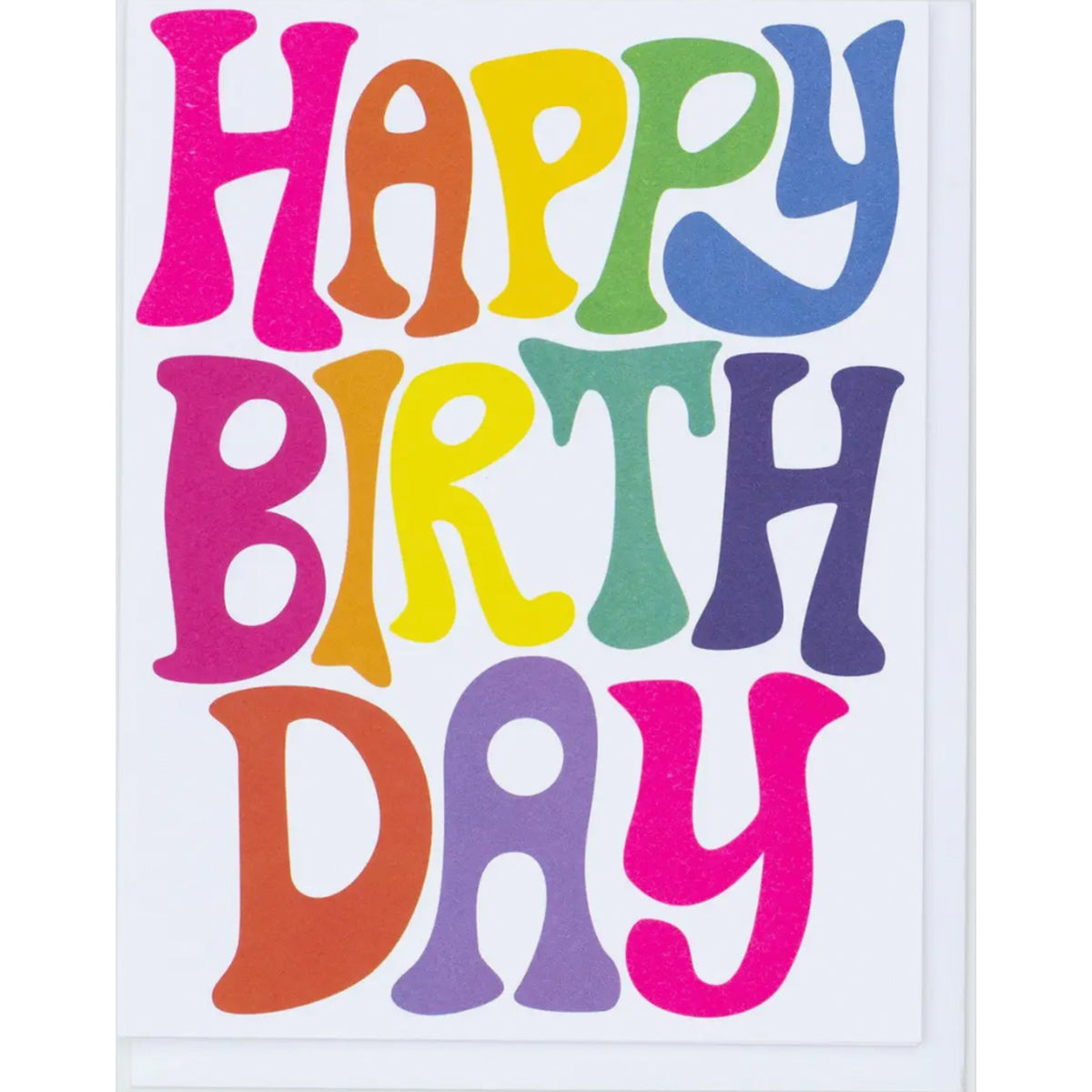 Happy Birthday bubble rainbow greeting card