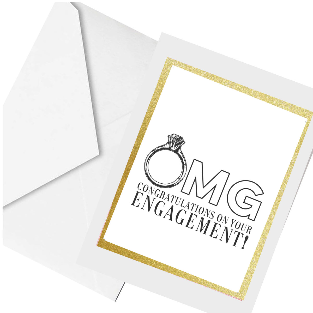 OMG engaged congrats... greeting card
