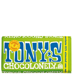 dark almond sea salt: Tony's Chocolonely