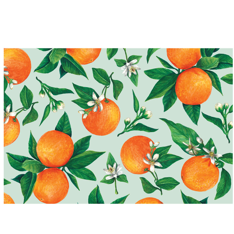orange orchard: paper placemats