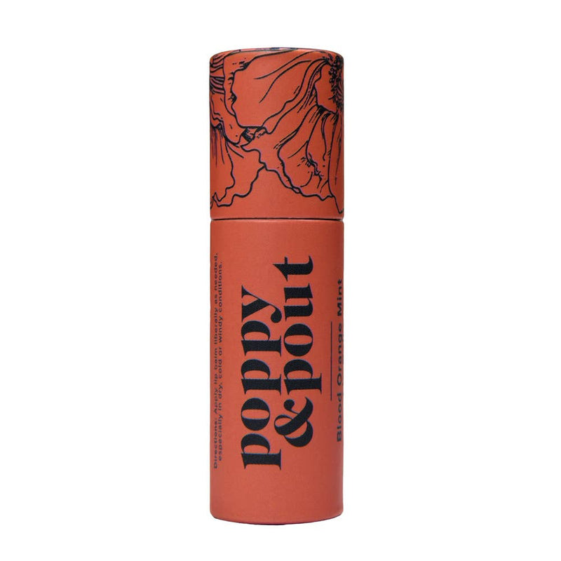 blood orange mint  lip balm : poppy & pout