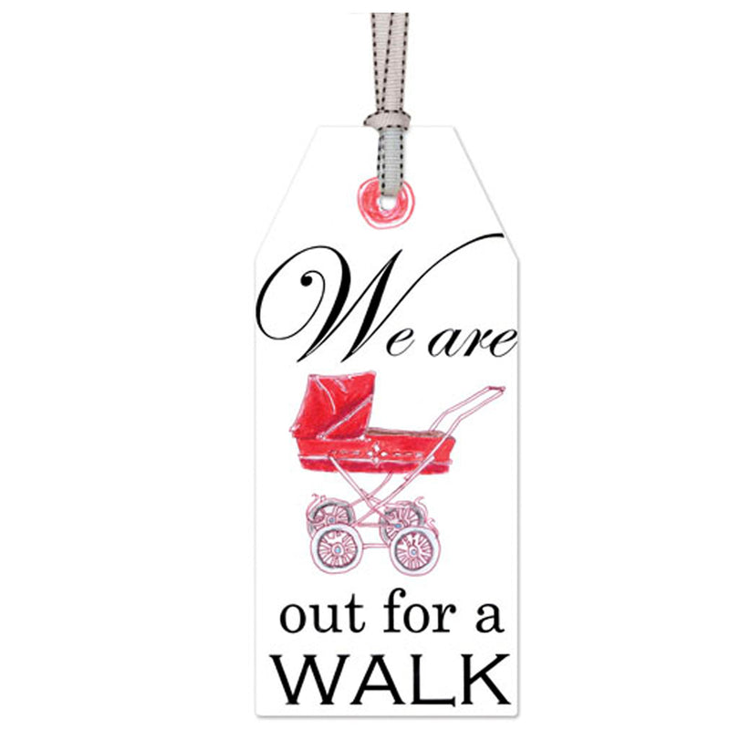 "Out for a Walk" Door Tag