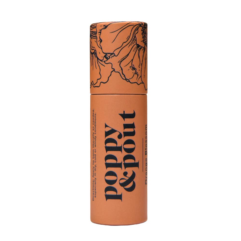 orange blossom lip balm : poppy & pout