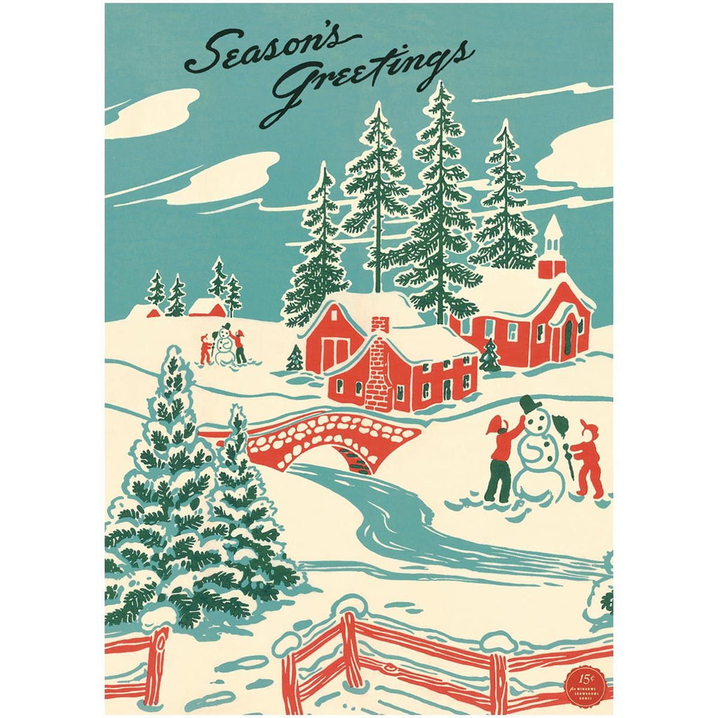 Winter wonderland Seasons Greetings  Christmas Poster