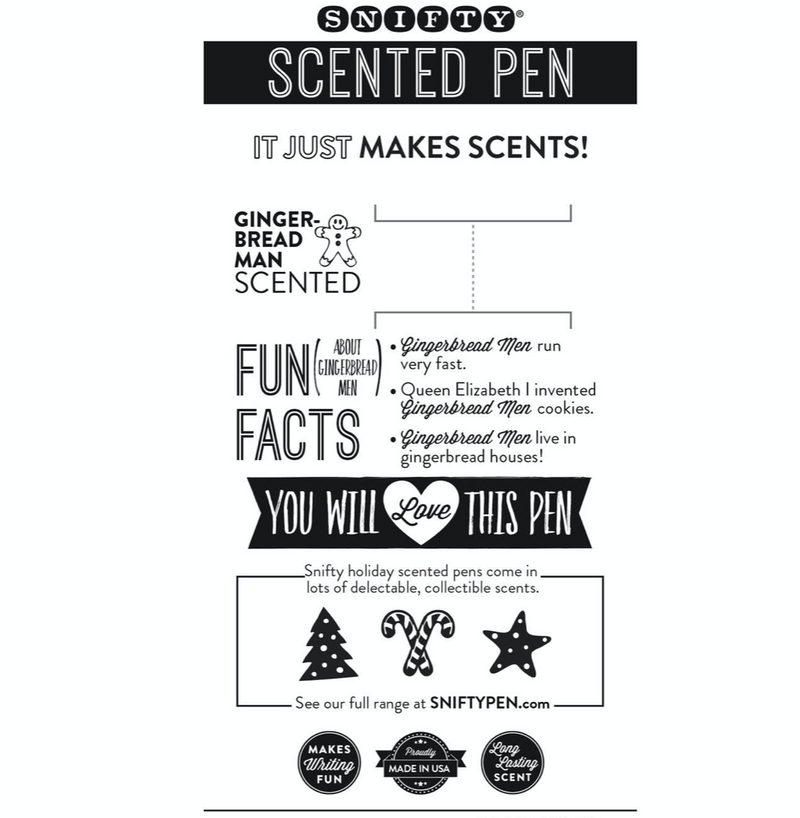 gingerbread scented pen