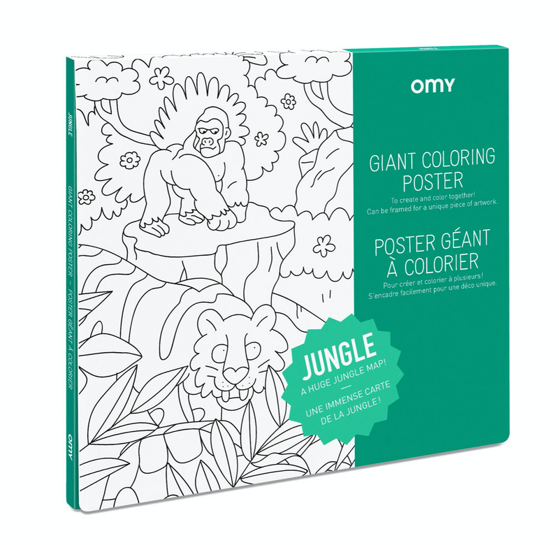Jungle Folded Coloring Poster