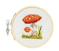mushroom: Mini Cross Stitch Embroidery Kit