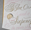 blush/gold sixpence card