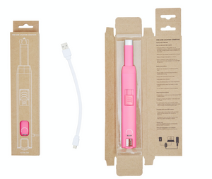 pale pink: matte  USB rechargeable lighter