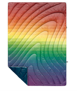 Rainbow Fade - original puffy Rumpl Blanket