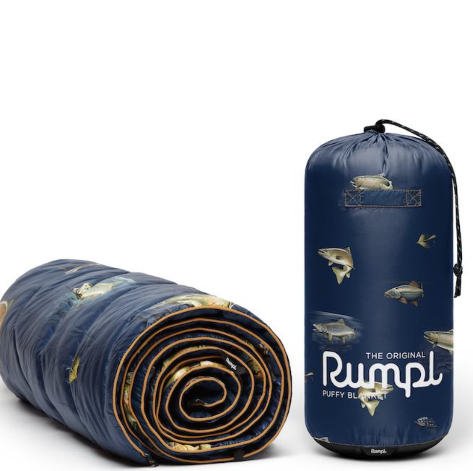 River Strike- original puffy Rumpl Blanket